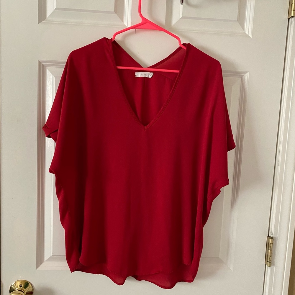 Red blouse